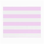 Horizontal Stripes - White and Pale Thistle Violet Small Glasses Cloth (2 Sides)