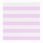Horizontal Stripes - White and Pale Thistle Violet Medium Glasses Cloth (2 Sides)