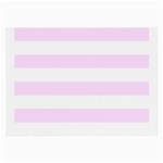Horizontal Stripes - White and Pale Thistle Violet Large Glasses Cloth (2 Sides)