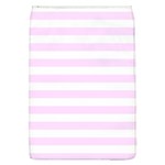 Horizontal Stripes - White and Pale Thistle Violet Removable Flap Cover (L)