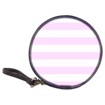 Horizontal Stripes - White and Pale Thistle Violet Classic 20-CD Wallet