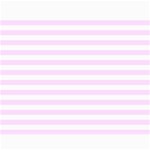 Horizontal Stripes - White and Pale Thistle Violet Collage 11  x 14 