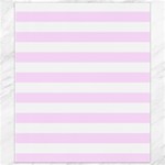 Horizontal Stripes - White and Pale Thistle Violet Canvas 8  x 10 