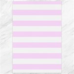Horizontal Stripes - White and Pale Thistle Violet Canvas 12  x 18 