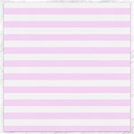 Horizontal Stripes - White and Pale Thistle Violet Canvas 16  x 16 