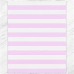 Horizontal Stripes - White and Pale Thistle Violet Canvas 16  x 20 