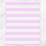 Horizontal Stripes - White and Pale Thistle Violet Canvas 18  x 24 