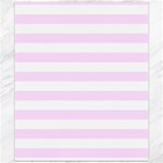 Horizontal Stripes - White and Pale Thistle Violet Canvas 20  x 24 