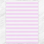 Horizontal Stripes - White and Pale Thistle Violet Canvas 36  x 48 