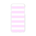 Horizontal Stripes - White and Pale Thistle Violet Apple iPhone 6/6S Silicone Case (Transparent)