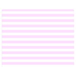 Horizontal Stripes - White and Pale Thistle Violet Double Sided Flano Blanket (Medium)