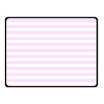 Horizontal Stripes - White and Pale Thistle Violet Double Sided Fleece Blanket (Small) (Two Sides)