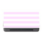 Horizontal Stripes - White and Pale Thistle Violet Memory Card Reader with CF
