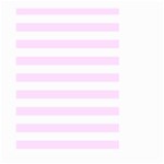 Horizontal Stripes - White and Pale Thistle Violet Large Garden Flag (Two Sides)