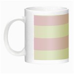 Horizontal Stripes - White and Pale Thistle Violet Night Luminous Mug