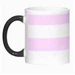 Horizontal Stripes - White and Pale Thistle Violet Morph Mug