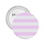 Horizontal Stripes - White and Pale Thistle Violet 2.25  Button