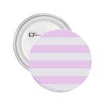 Horizontal Stripes - White and Pale Thistle Violet 2.25  Button