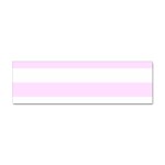 Horizontal Stripes - White and Pale Thistle Violet Sticker (Bumper)