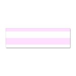 Horizontal Stripes - White and Pale Thistle Violet Sticker Bumper (100 pack)