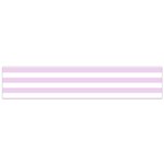 Horizontal Stripes - White and Thistle Violet Flano Scarf (Small)
