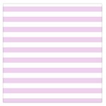 Horizontal Stripes - White and Thistle Violet Large Satin Scarf (Square)