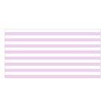 Horizontal Stripes - White and Thistle Violet Satin Shawl