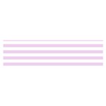 Horizontal Stripes - White and Thistle Violet Satin Scarf (Oblong)