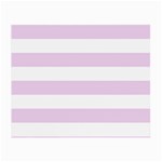 Horizontal Stripes - White and Thistle Violet Small Glasses Cloth (2 Sides)