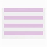 Horizontal Stripes - White and Thistle Violet Large Glasses Cloth