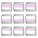 Horizontal Stripes - White and Thistle Violet 9mm Italian Charm (9 pack)