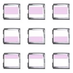 Horizontal Stripes - White and Thistle Violet Mega Link Italian Charm (9 pack)