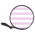Horizontal Stripes - White and Thistle Violet Classic 20-CD Wallet