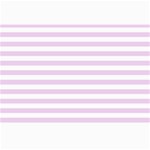 Horizontal Stripes - White and Thistle Violet Collage 12  x 18 