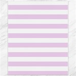 Horizontal Stripes - White and Thistle Violet Canvas 11  x 14 