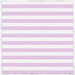 Horizontal Stripes - White and Thistle Violet Canvas 12  x 12 