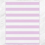 Horizontal Stripes - White and Thistle Violet Canvas 12  x 16 