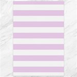 Horizontal Stripes - White and Thistle Violet Canvas 12  x 18 