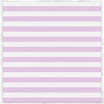Horizontal Stripes - White and Thistle Violet Canvas 16  x 16 