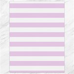 Horizontal Stripes - White and Thistle Violet Canvas 18  x 24 