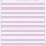 Horizontal Stripes - White and Thistle Violet Canvas 20  x 20 