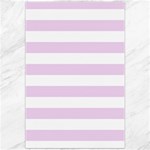 Horizontal Stripes - White and Thistle Violet Canvas 20  x 30 