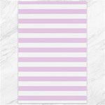 Horizontal Stripes - White and Thistle Violet Canvas 24  x 36 