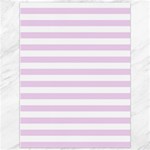 Horizontal Stripes - White and Thistle Violet Canvas 36  x 48 