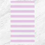Horizontal Stripes - White and Thistle Violet Canvas 40  x 72 