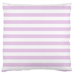 Horizontal Stripes - White and Thistle Violet Standard Flano Cushion Case (Two Sides)