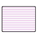 Horizontal Stripes - White and Thistle Violet Double Sided Fleece Blanket (Small) (Two Sides)