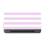 Horizontal Stripes - White and Thistle Violet Memory Card Reader with CF
