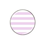 Horizontal Stripes - White and Thistle Violet Hat Clip Ball Marker (4 pack)