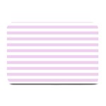 Horizontal Stripes - White and Thistle Violet Plate Mat
